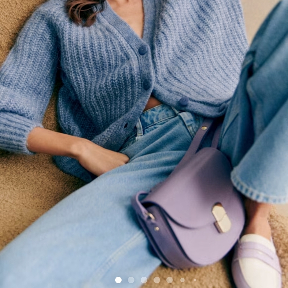Sezane Blue Knit Sweater